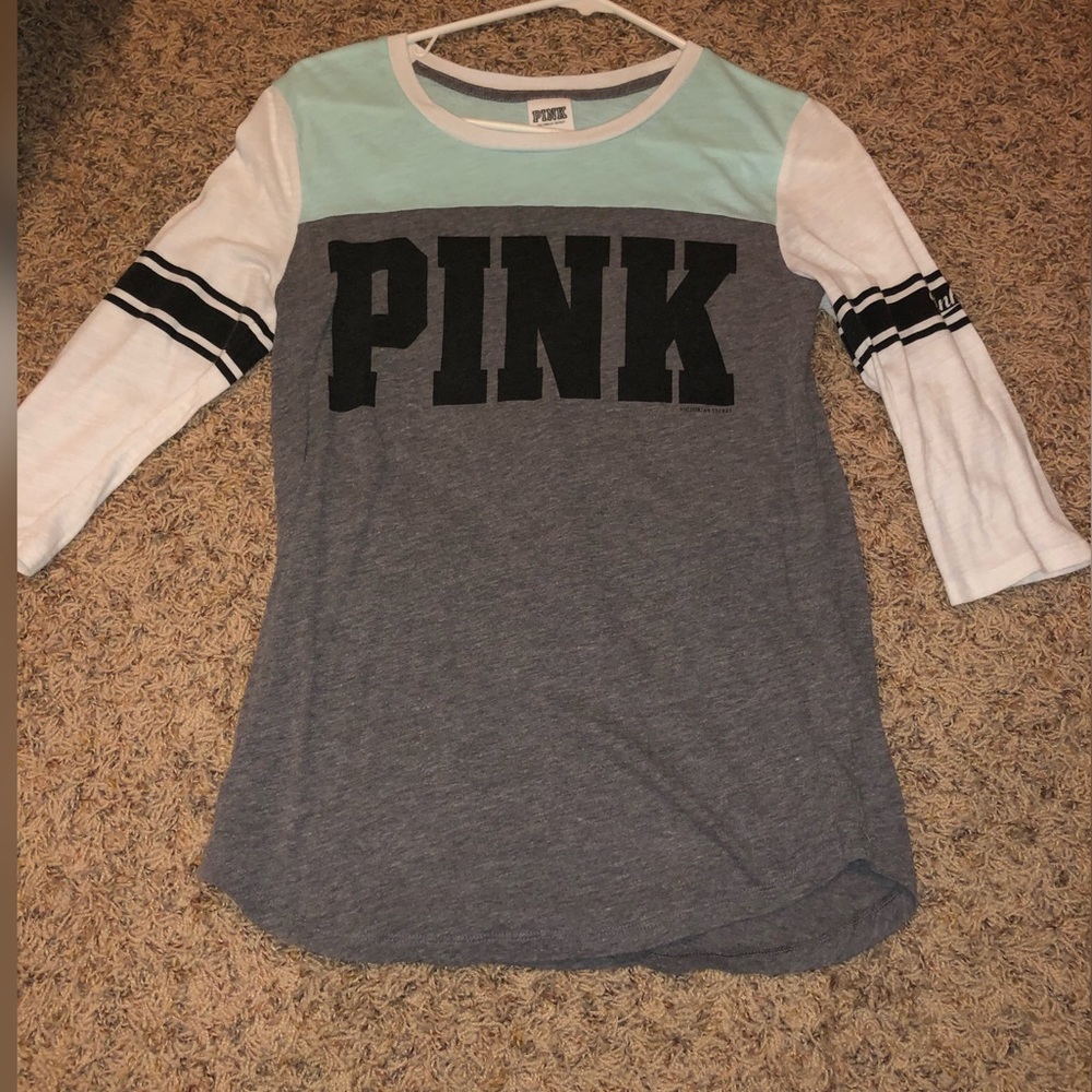 PINK three quarter sleeve shirt
